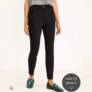 Loft Sutton Skinny Pants, Black, Size 14
